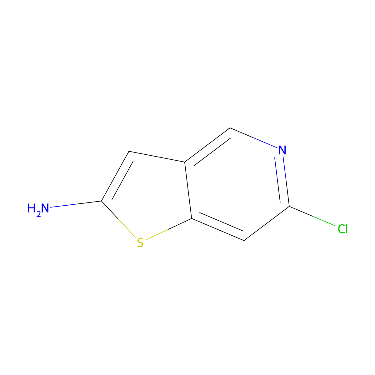 6-Chlorothieno[3,2-c]pyridin-2-amine molecular structure, CAS 1638764-29-0