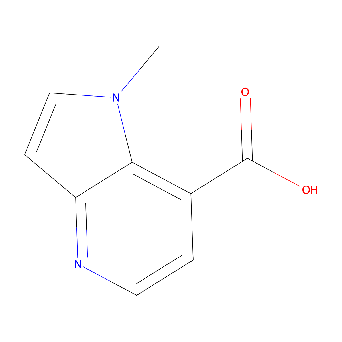 1-methyl-1H-pyrrolo[3,2-b]pyridine-7-carboxylic acid molecular structure, CAS 1638764-37-0