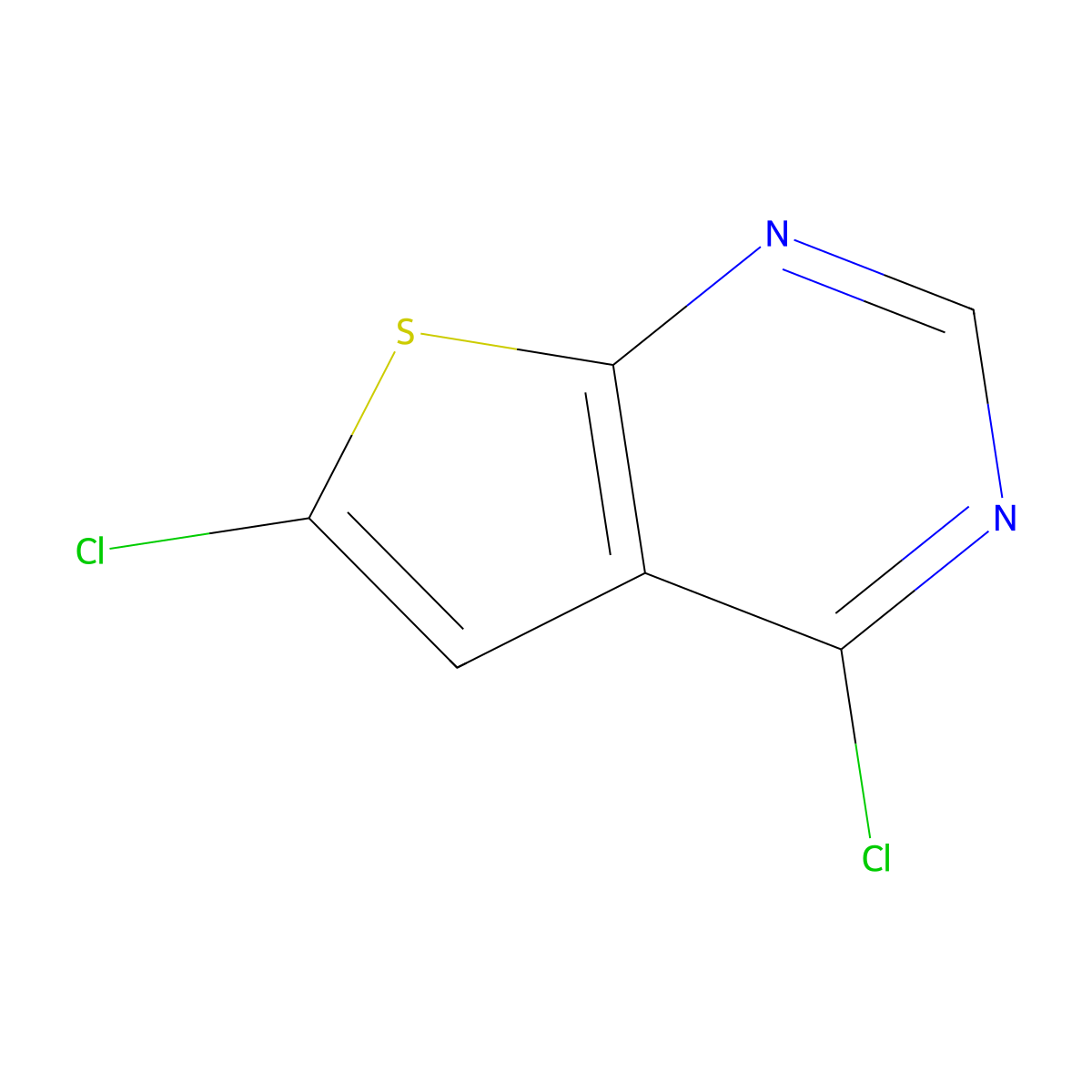 4,6-Dichlorothieno[2,3-d]pyrimidine molecular structure, CAS 1638764-42-7