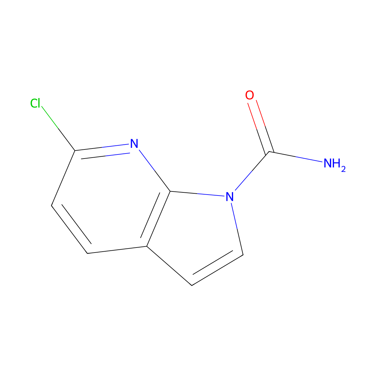 6-chloro-1H-pyrrolo[2,3-b]pyridine-1-carboxamide molecular structure, CAS 1638764-47-2