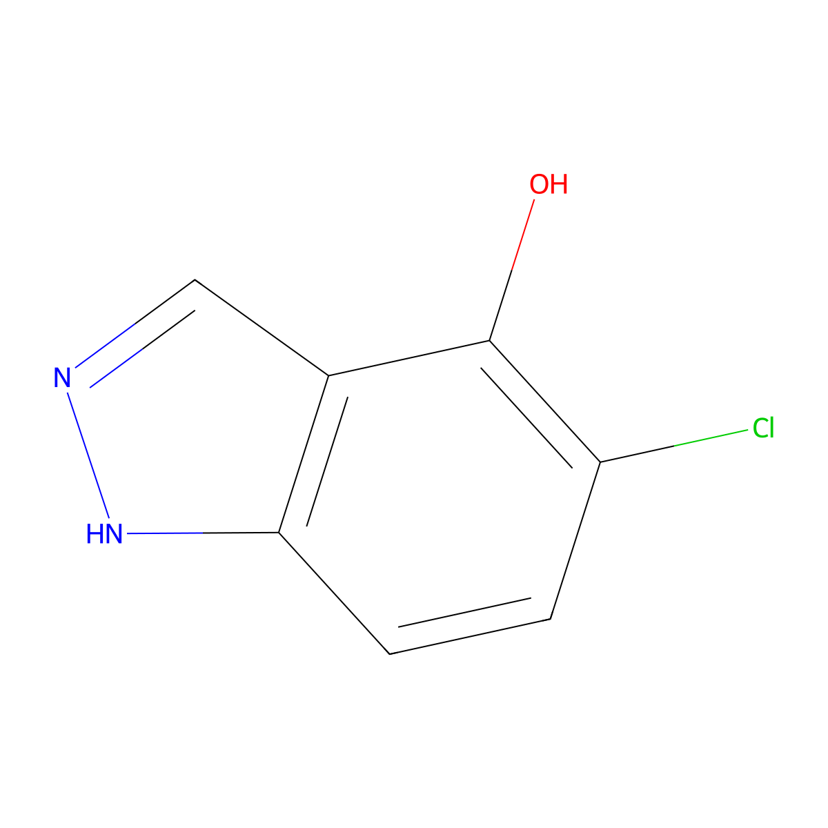 5-chloro-1H-indazol-4-ol molecular structure, CAS 1638764-61-0