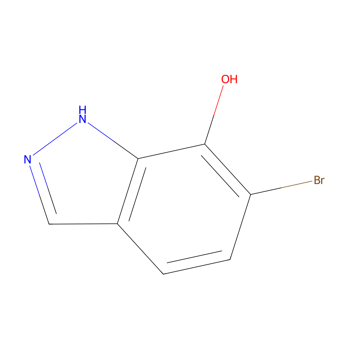 6-bromo-1H-indazol-7-ol molecular structure, CAS 1638764-66-5