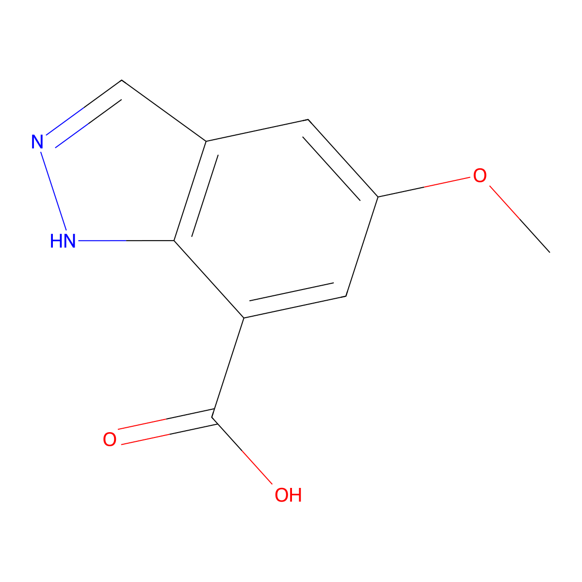 5-Methoxy-1H-indazole-7-carboxylic acid molecular structure, CAS 1638764-70-1