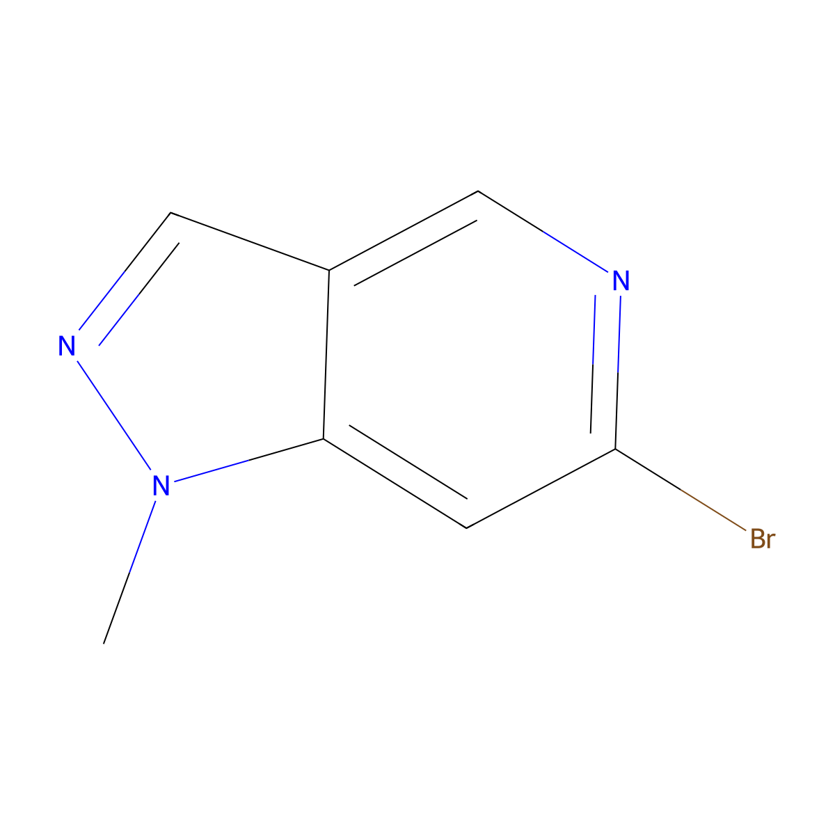 6-bromo-1-methyl-1H-pyrazolo[4,3-c]pyridine molecular structure, CAS 1638764-71-2