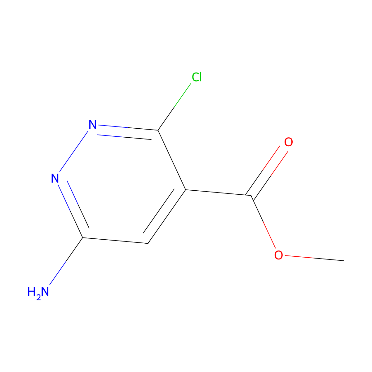 Methyl 6-amino-3-chloropyridazine-4-carboxylate molecular structure, CAS 1638764-77-8