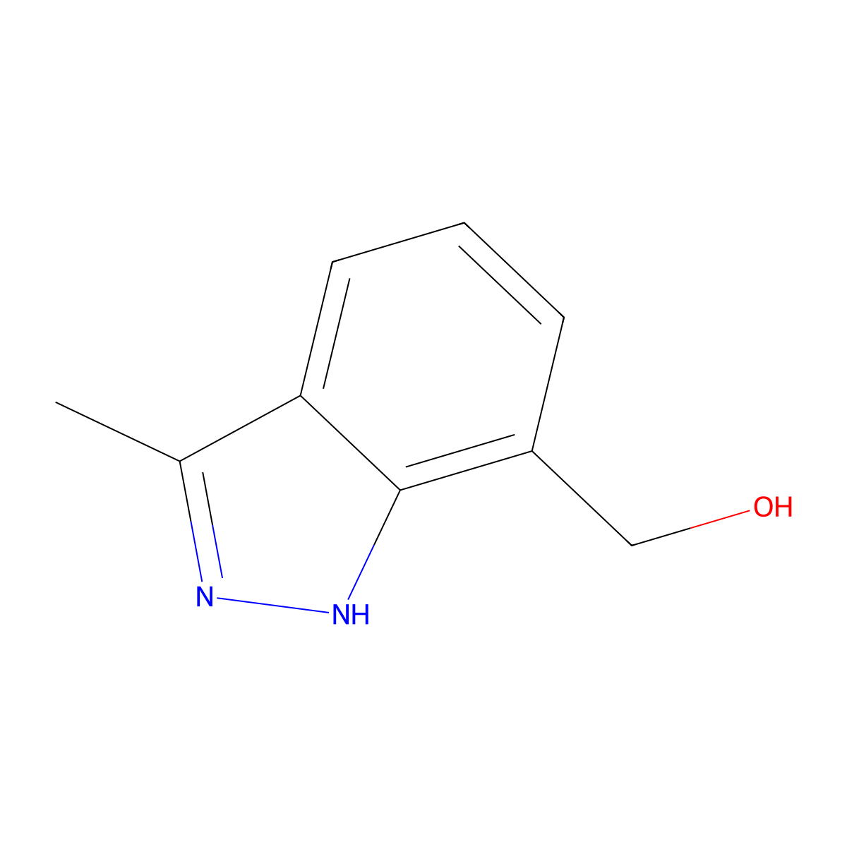 (3-Methyl-1H-indazol-7-yl)methanol molecular structure, CAS 1638764-81-4