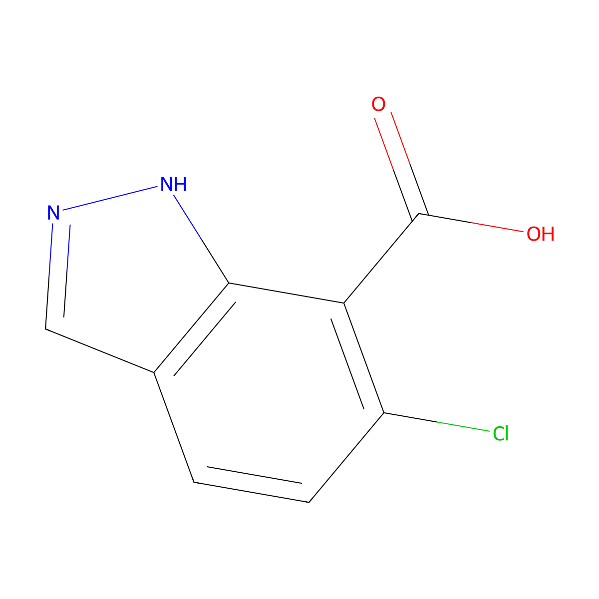 1H-Indazole-7-carboxylic acid, 6-chloro- molecular structure, CAS 1638764-89-2