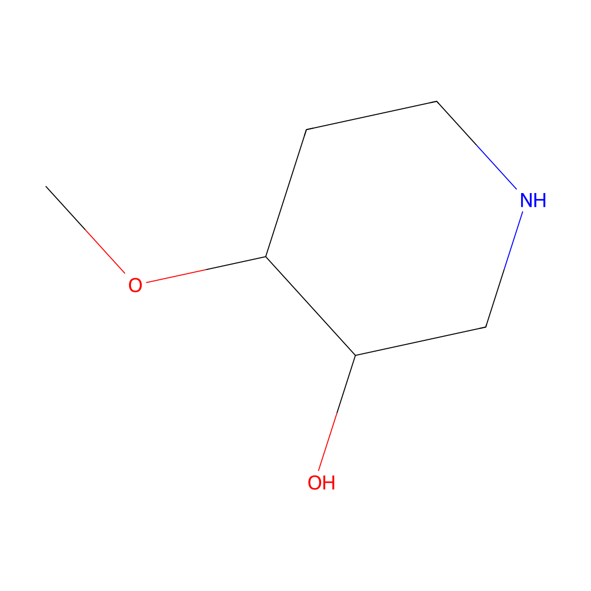 (3S,4S)-4-methoxypiperidin-3-ol molecular structure, CAS 1638765-08-8