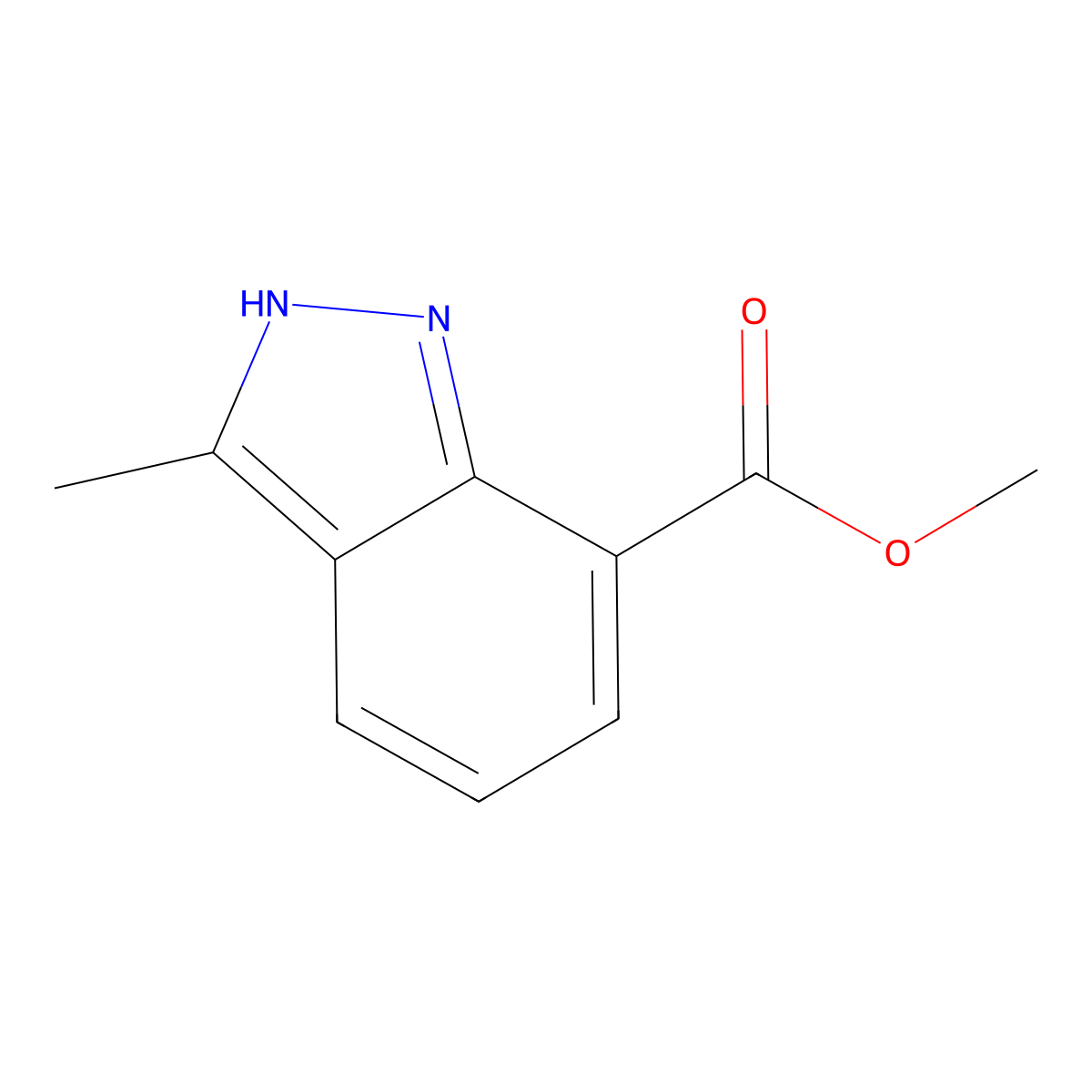methyl 3-methyl-1H-indazole-7-carboxylate molecular structure, CAS 1638765-11-3