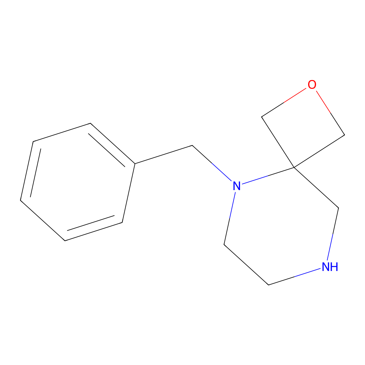 5-Benzyl-2-oxa-5,8-diazaspiro[3.5]nonane molecular structure, CAS 1638765-27-1