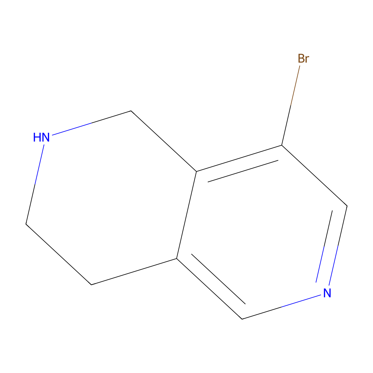 8-Bromo-1,2,3,4-tetrahydro-2,6-naphthyridine molecular structure, CAS 1638765-36-2