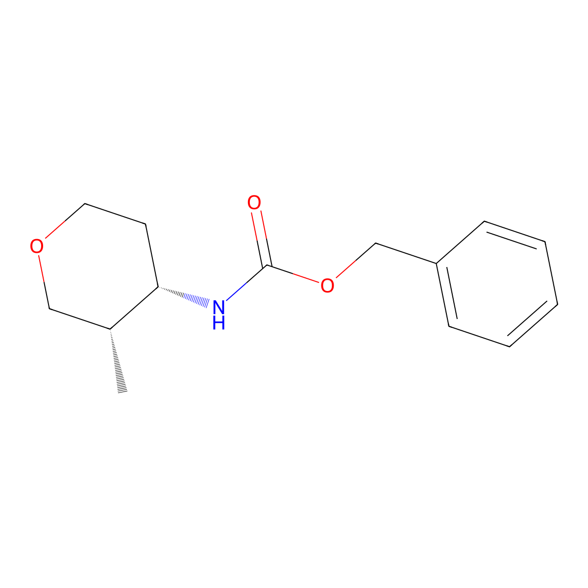 benzyl N-[(3S,4S)-3-methyloxan-4-yl]carbamate molecular structure, CAS 1638766-98-9