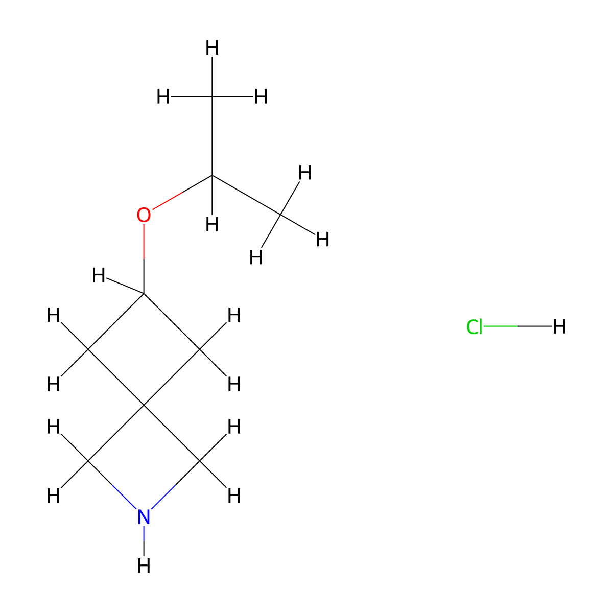 6-Isopropoxy-2-azaspiro[3.3]heptane;hydrochloride molecular structure, CAS 1638767-14-2