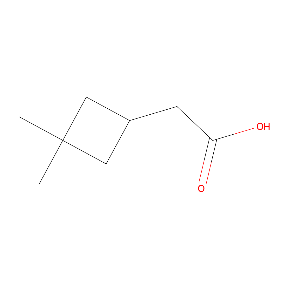 2-(3,3-Dimethylcyclobutyl)acetic acid molecular structure, CAS 1638767-27-7