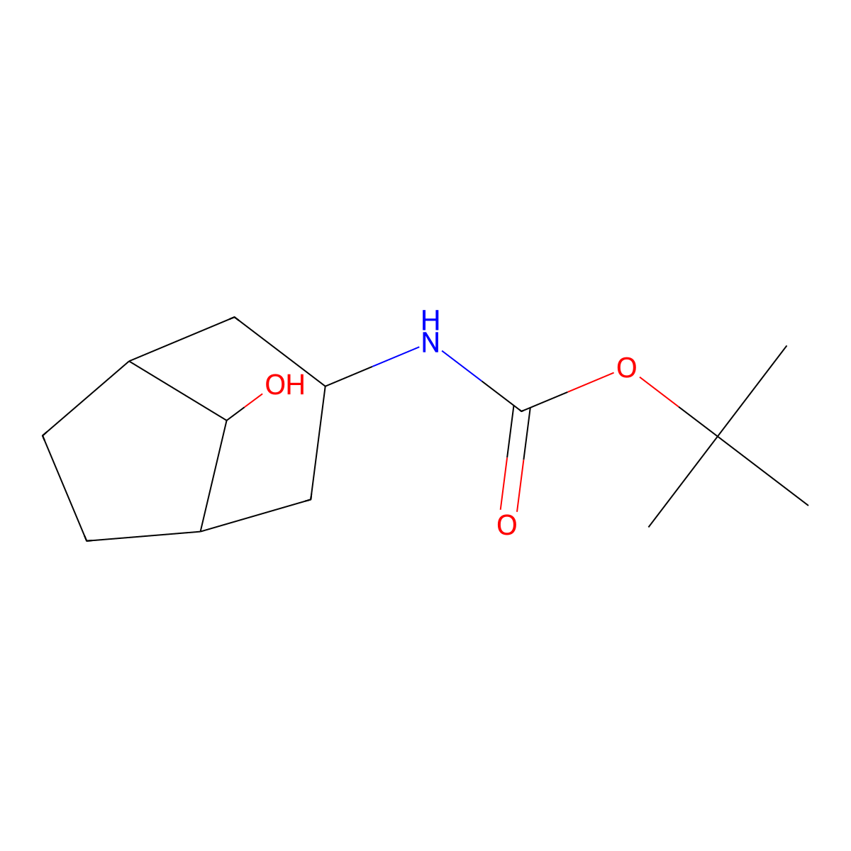 tert-butyl N-(8-hydroxy-3-bicyclo[3.2.1]octanyl)carbamate molecular structure, CAS 1638767-35-7