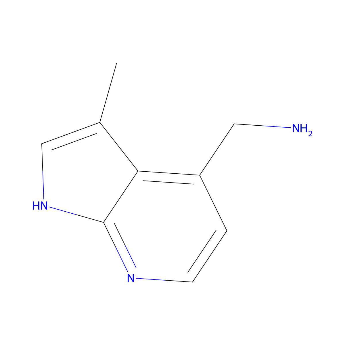 (3-Methyl-1H-pyrrolo[2,3-b]pyridin-4-yl)methanamine molecular structure, CAS 1638767-66-4