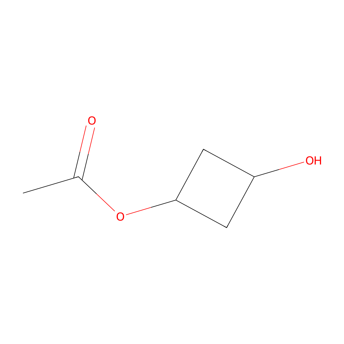 (1r,3r)-3-Hydroxycyclobutyl acetate molecular structure, CAS 1638767-71-1