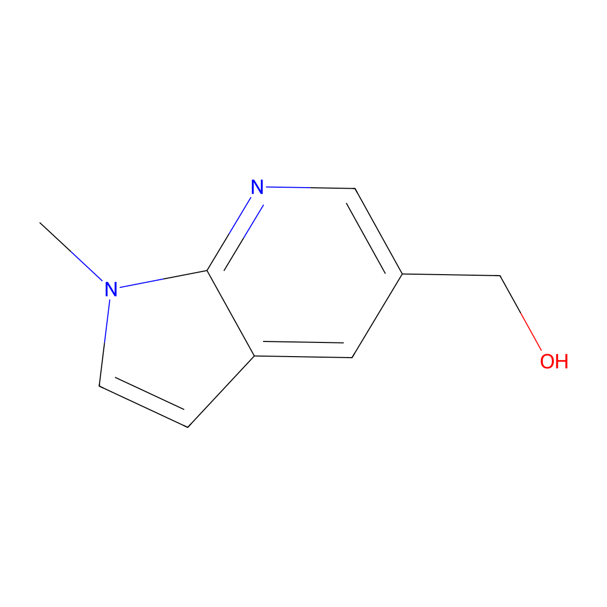 {1-methyl-1H-pyrrolo[2,3-b]pyridin-5-yl}methanol molecular structure, CAS 1638767-81-3