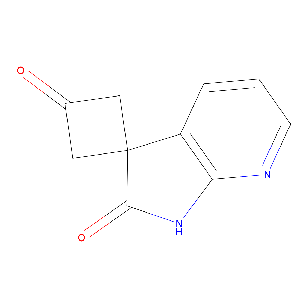 1',2'-Dihydrospiro[cyclobutane-1,3'-pyrrolo[2,3-b]pyridine]-2',3-dione molecular structure, CAS 1638767-85-7