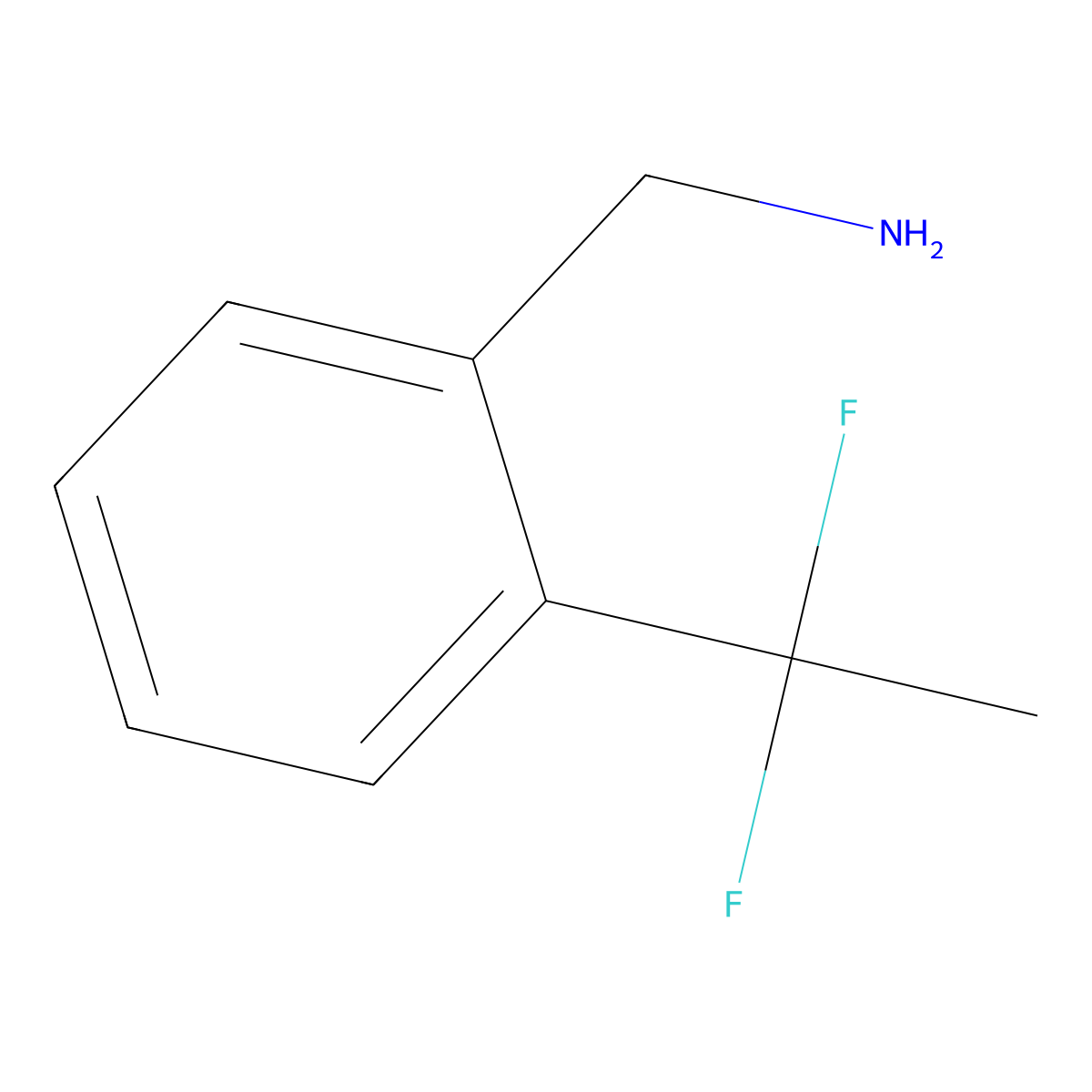 2-(1,1-Difluoroethyl)benzylamine molecular structure, CAS 1638767-86-8