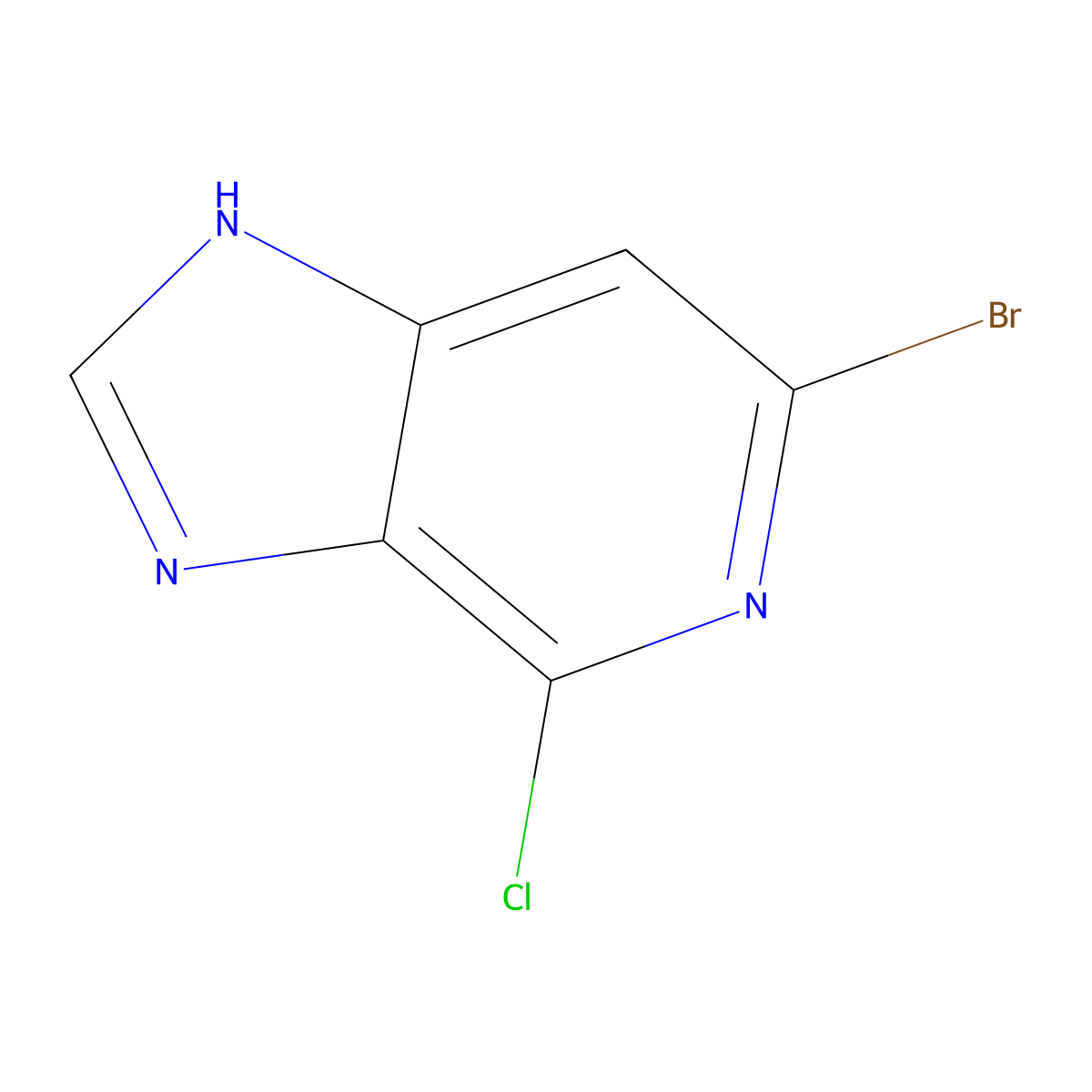 6-Bromo-4-chloro-1H-imidazo(4,5-c)pyridine molecular structure, CAS 1638767-93-7