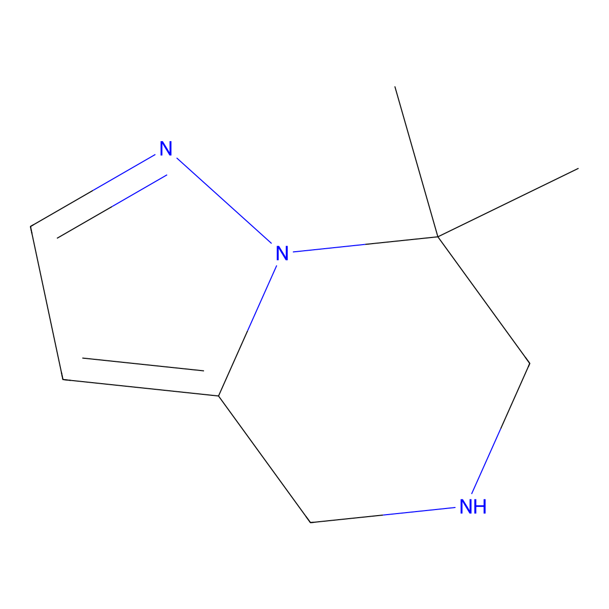 7,7-Dimethyl-4,5,6,7-tetrahydropyrazolo[1,5-a]pyrazine molecular structure, CAS 1638767-95-9