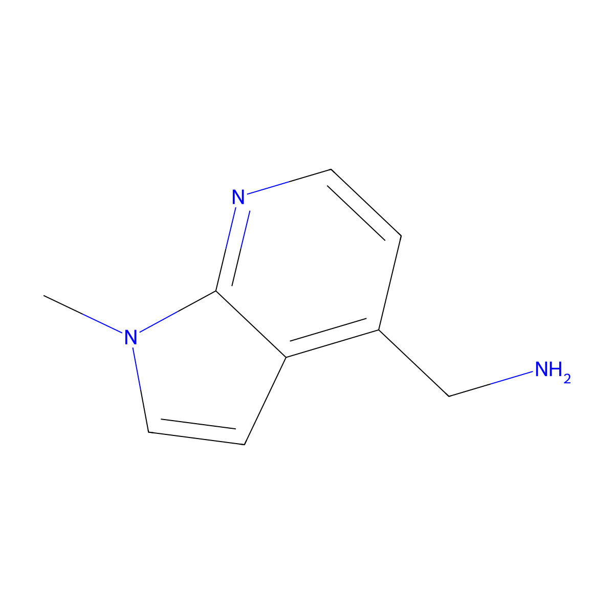 {1-methyl-1H-pyrrolo[2,3-b]pyridin-4-yl}methanamine molecular structure, CAS 1638768-08-7