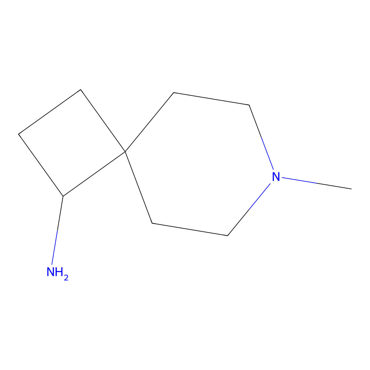 7-Methyl-7-azaspiro[3.5]nonan-1-amine molecular structure, CAS 1638768-13-4