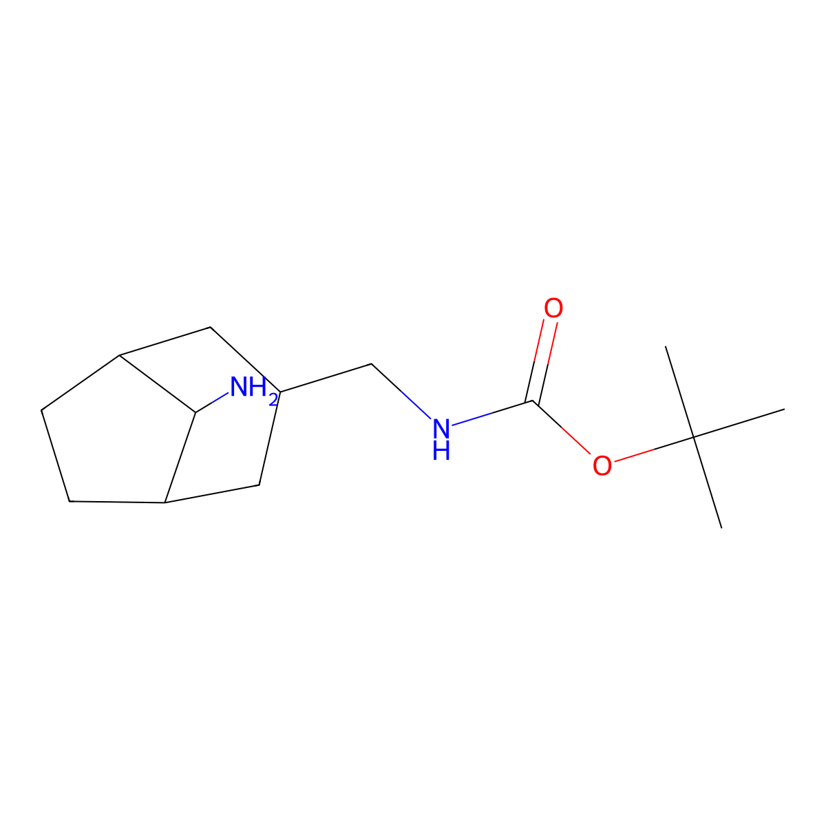 tert-butyl N-({8-aminobicyclo[3.2.1]octan-3-yl}methyl)carbamate molecular structure, CAS 1638768-17-8