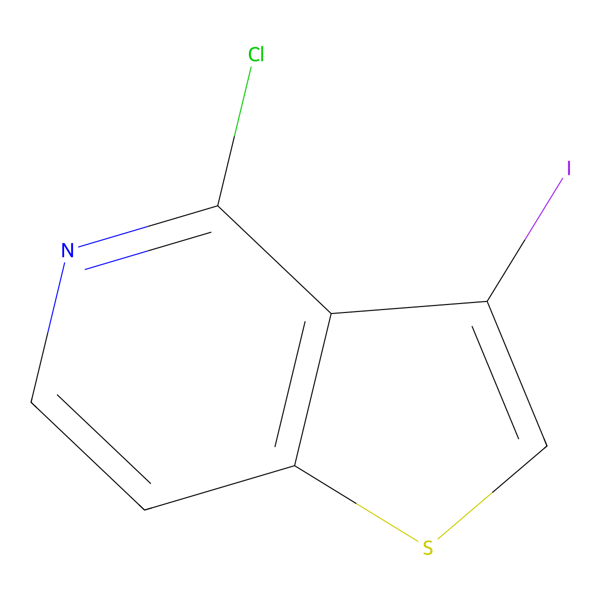 4-Chloro-3-iodothieno[3,2-c]pyridine molecular structure, CAS 1638768-20-3