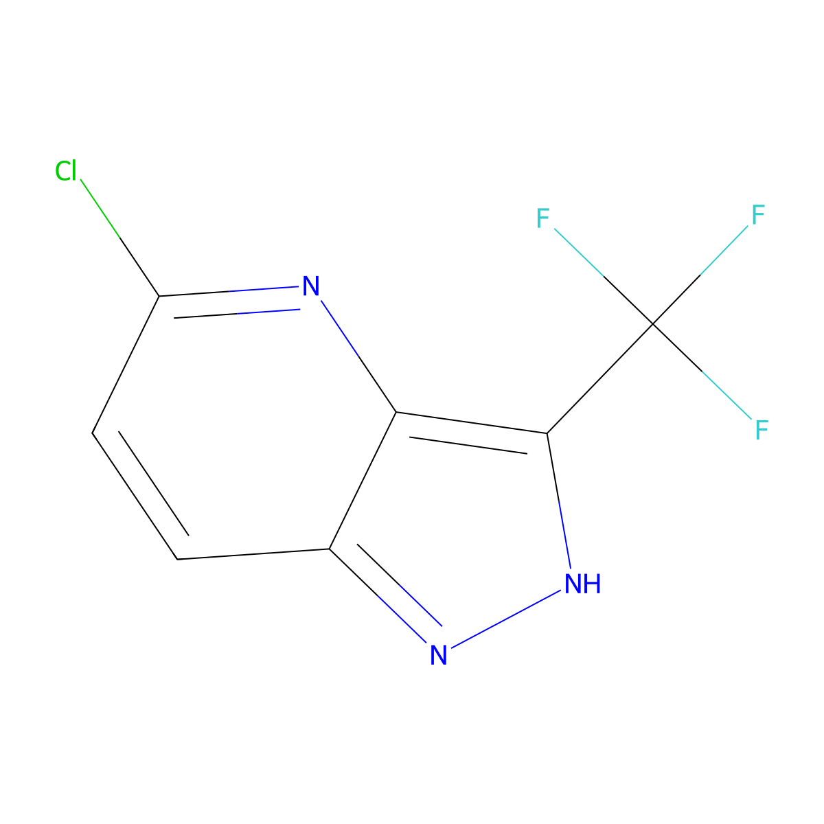 5-chloro-3-(trifluoromethyl)-1H-pyrazolo[4,3-b]pyridine molecular structure, CAS 1638768-23-6