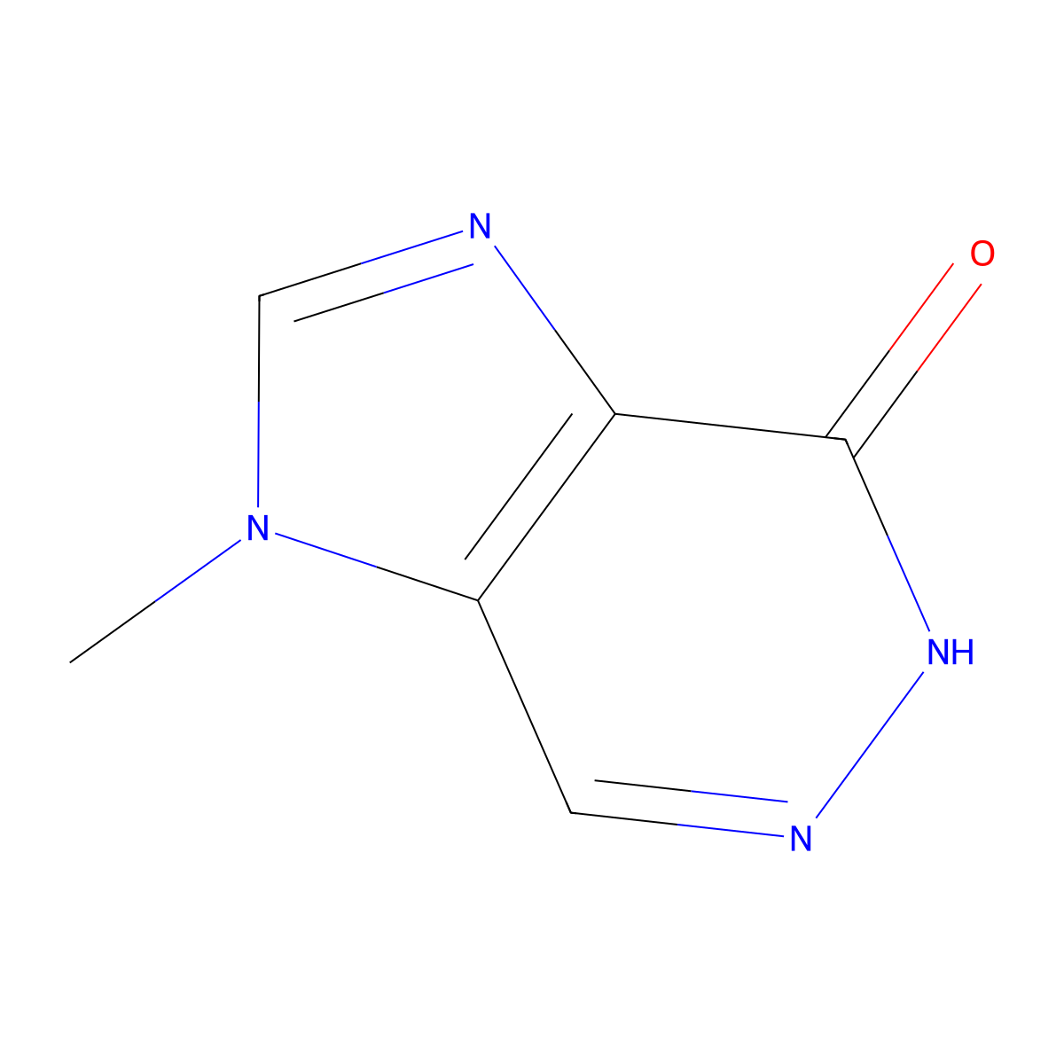 1-methyl-1H,4H,5H-imidazo[4,5-d]pyridazin-4-one molecular structure, CAS 1638768-30-5