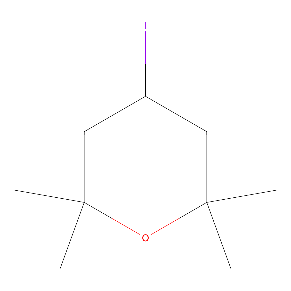 4-Iodo-2,2,6,6-tetramethyl-tetrahydropyran molecular structure, CAS 1638768-38-3