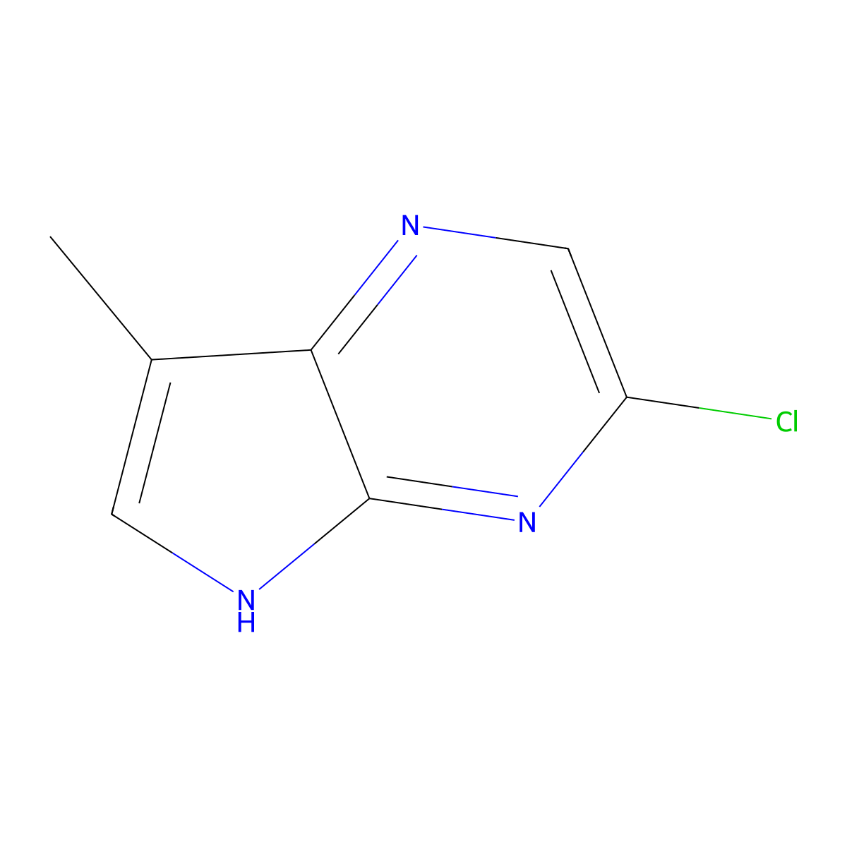 3-chloro-7-methyl-5H-pyrrolo[2,3-b]pyrazine molecular structure, CAS 1638768-46-3