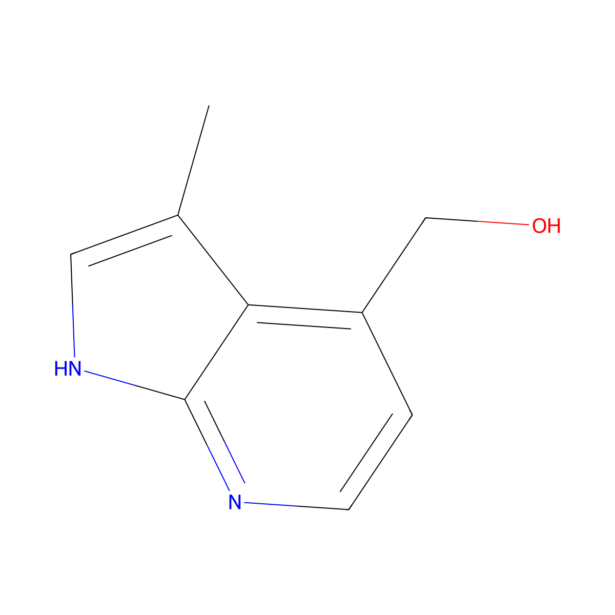 {3-methyl-1H-pyrrolo[2,3-b]pyridin-4-yl}methanol molecular structure, CAS 1638768-47-4