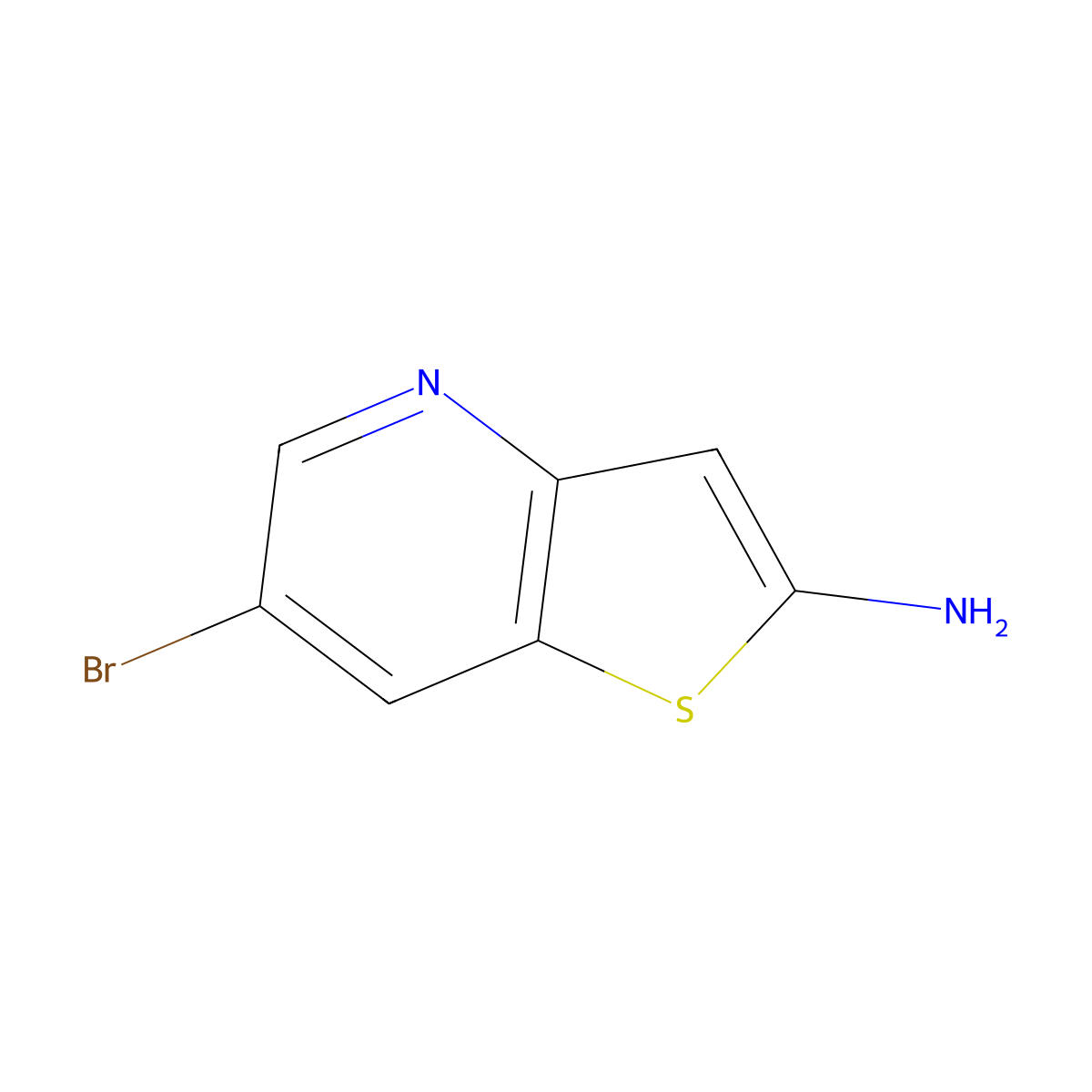 6-Bromothieno[3,2-b]pyridin-2-amine molecular structure, CAS 1638768-57-6