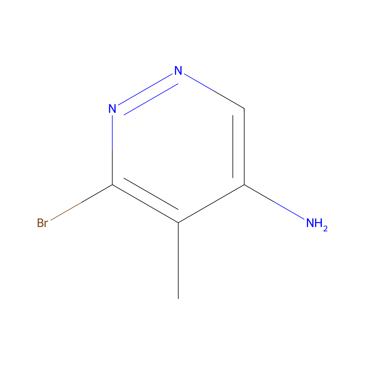 6-Bromo-5-methylpyridazin-4-amine molecular structure, CAS 1638768-61-2