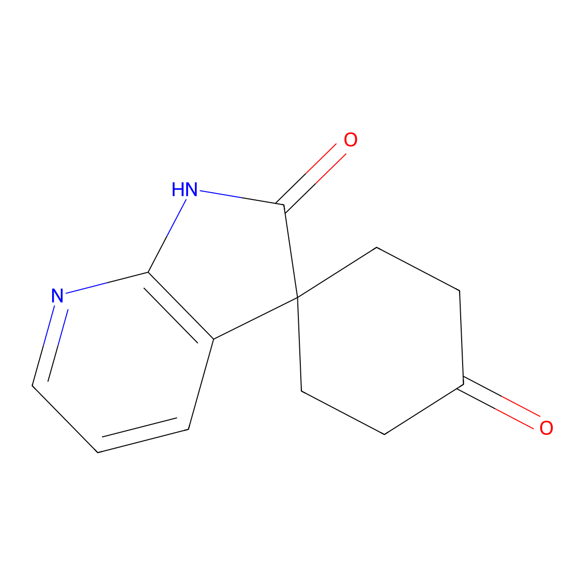 1',2'-Dihydrospiro[cyclohexane-1,3'-pyrrolo[2,3-b]pyridine]-2',4-dione molecular structure, CAS 1638768-64-5
