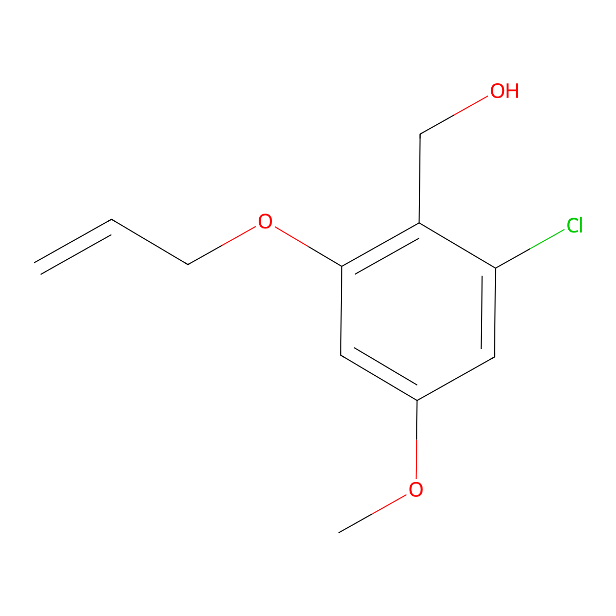 2-(Allyloxy)-6-chloro-4-methoxybenzyl Alcohol molecular structure, CAS 1638768-73-6