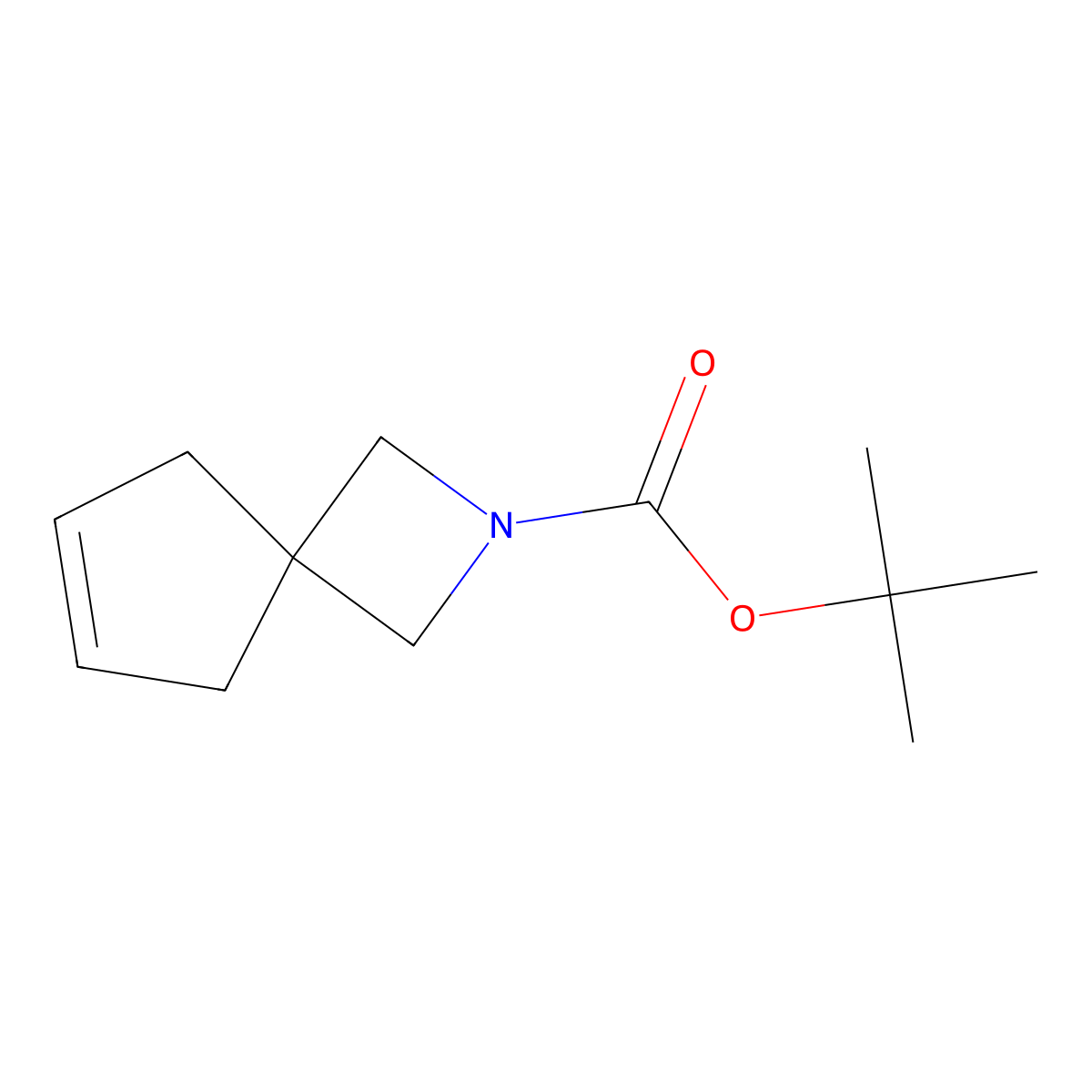 tert-Butyl 2-azaspiro[3.4]oct-6-ene-2-carboxylate molecular structure, CAS 1638768-92-9