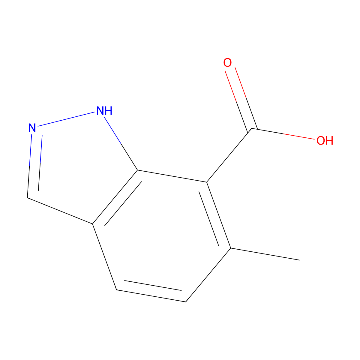 6-Methyl-1H-indazole-7-carboxylic acid molecular structure, CAS 1638768-94-1