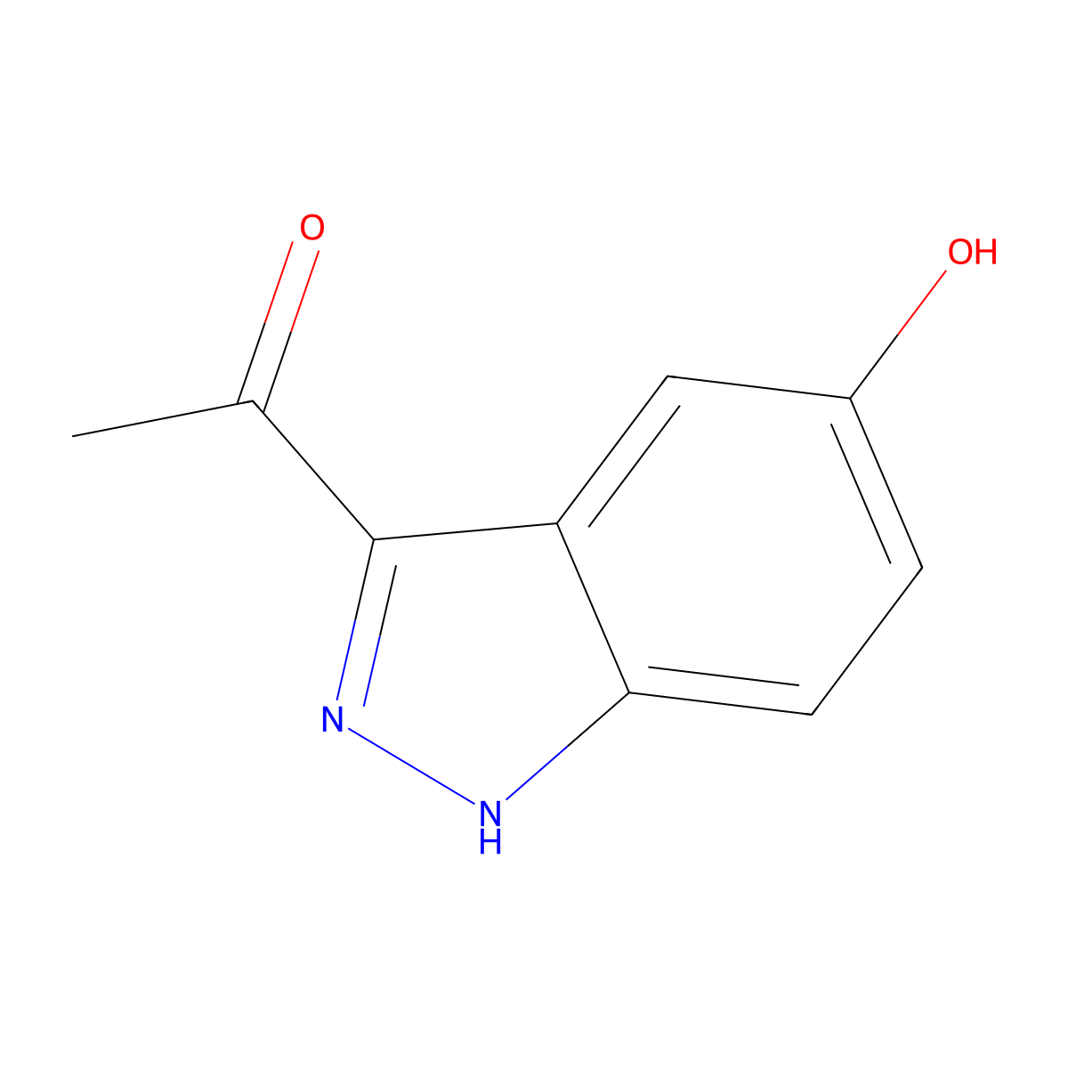 1-(5-hydroxy-1H-indazol-3-yl)ethan-1-one molecular structure, CAS 1638769-05-7