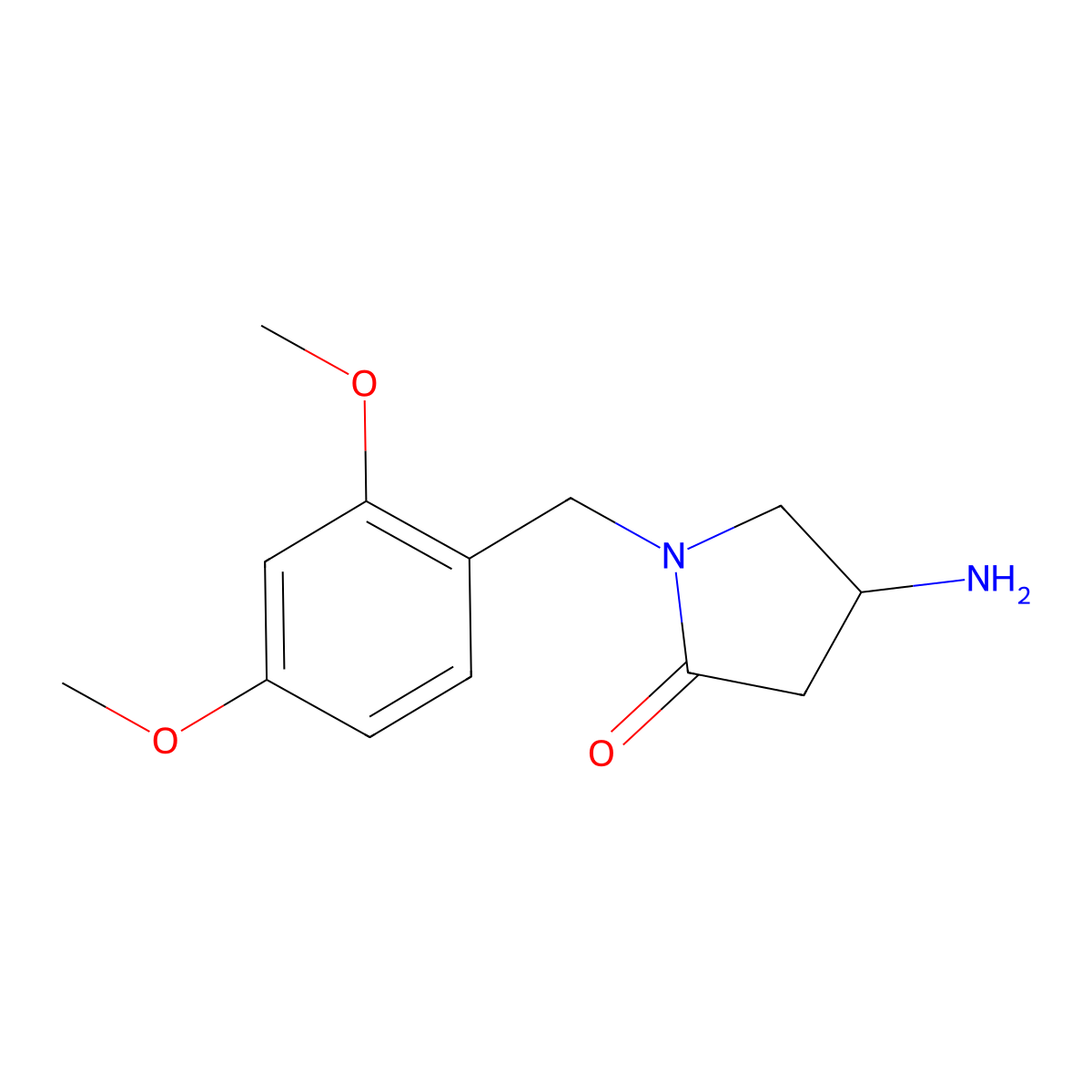 (R)-4-Amino-1-(2,4-dimethoxybenzyl)pyrrolidin-2-one molecular structure, CAS 1638771-15-9