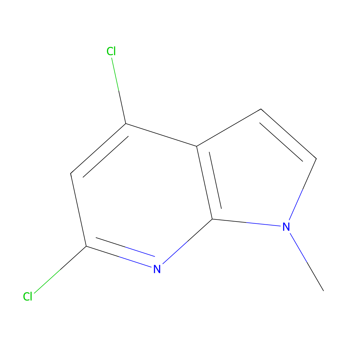 4,6-dichloro-1-methyl-1H-pyrrolo[2,3-b]pyridine molecular structure, CAS 1638771-16-0