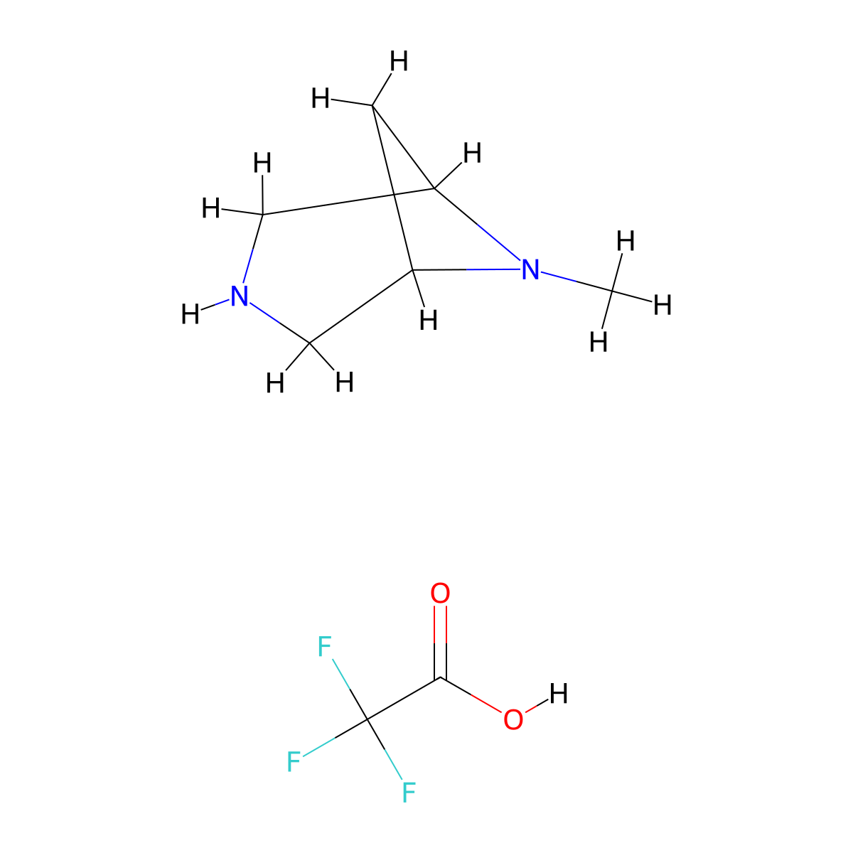 6-Methyl-3,6-diazabicyclo[3.1.1]heptane trifluoroacetate molecular structure, CAS 1638771-17-1