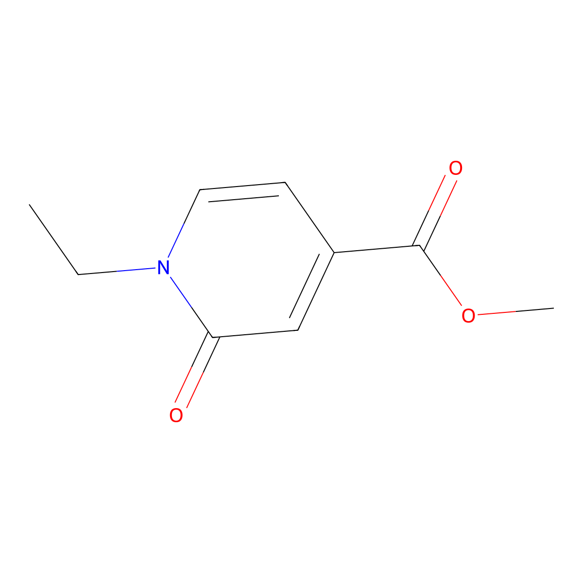 Methyl 1-ethyl-2-oxo-1,2-dihydropyridine-4-carboxylate molecular structure, CAS 1638771-76-2