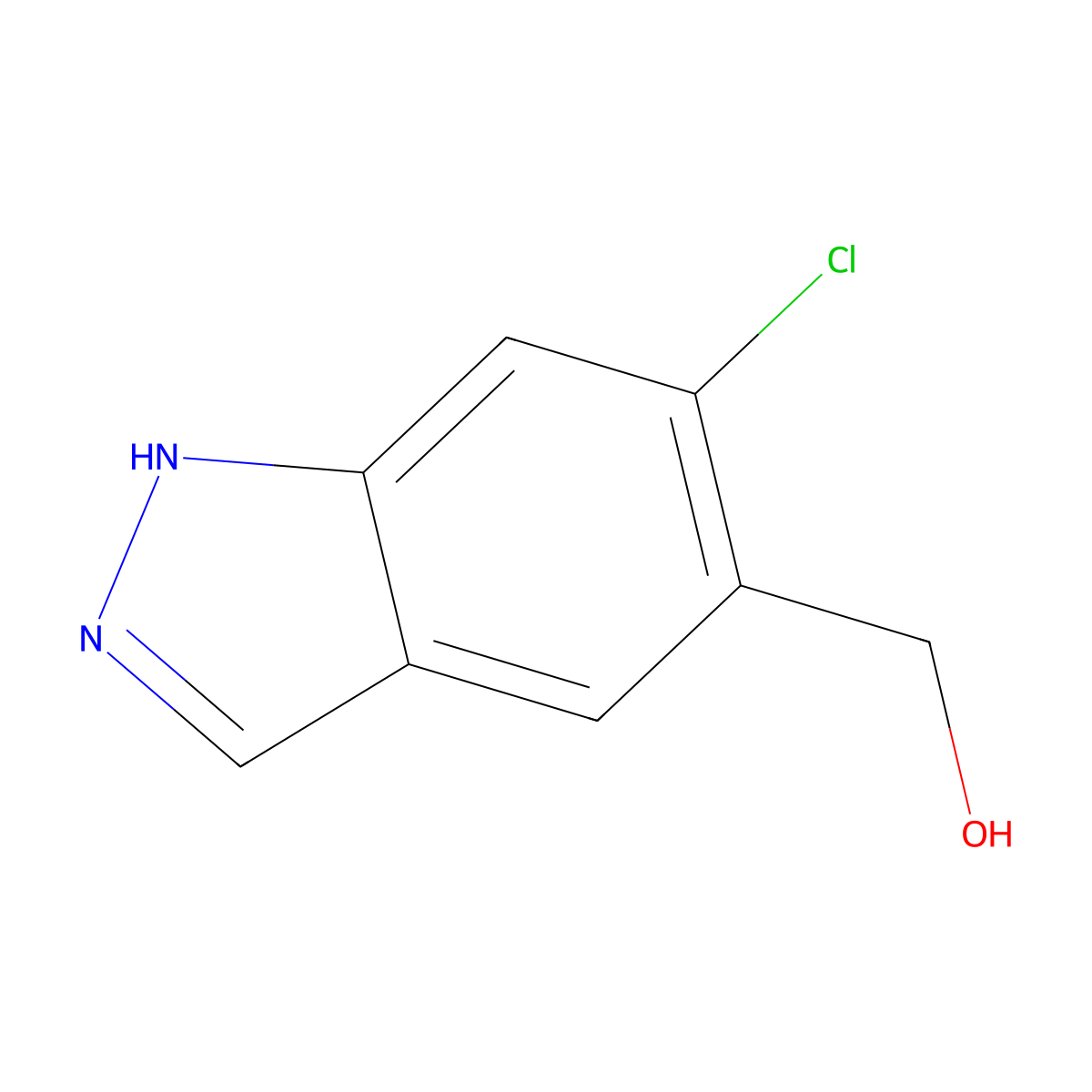 (6-chloro-1H-indazol-5-yl)methanol molecular structure, CAS 1638771-84-2