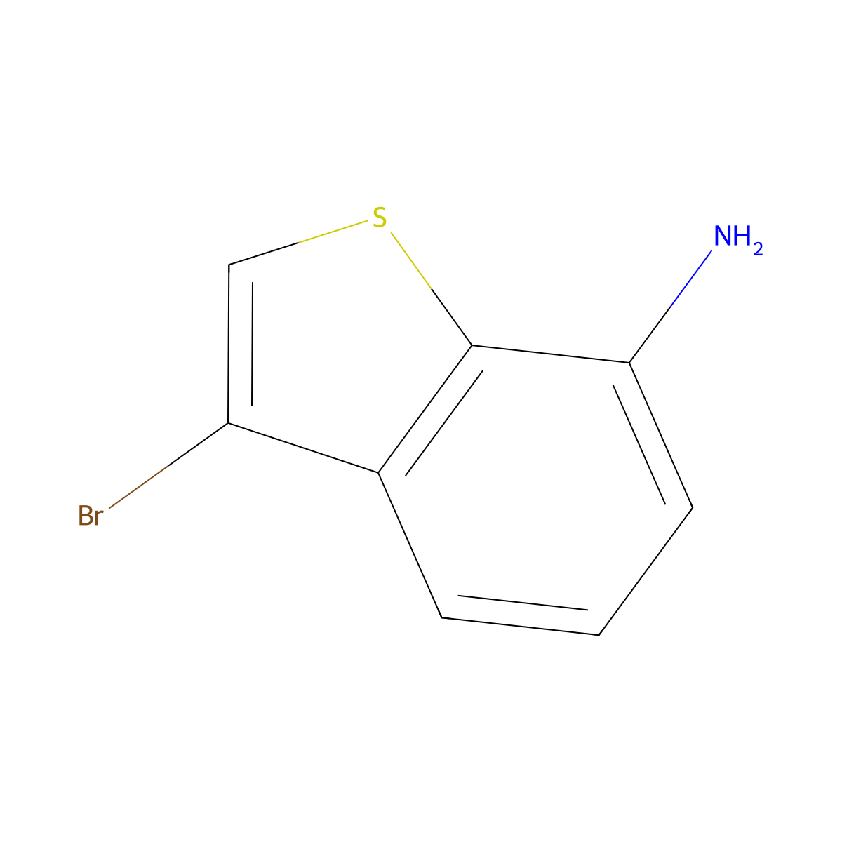 3-Bromo-1-benzothiophen-7-amine molecular structure, CAS 1638771-86-4