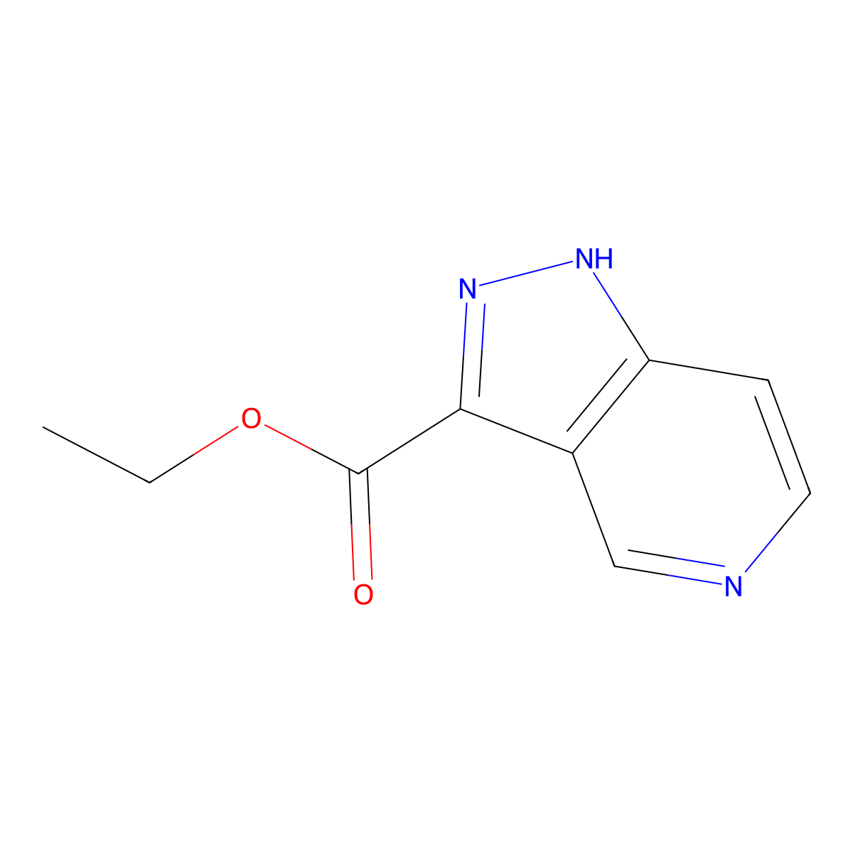 ethyl 1H-pyrazolo[4,3-c]pyridine-3-carboxylate molecular structure, CAS 1638771-92-2