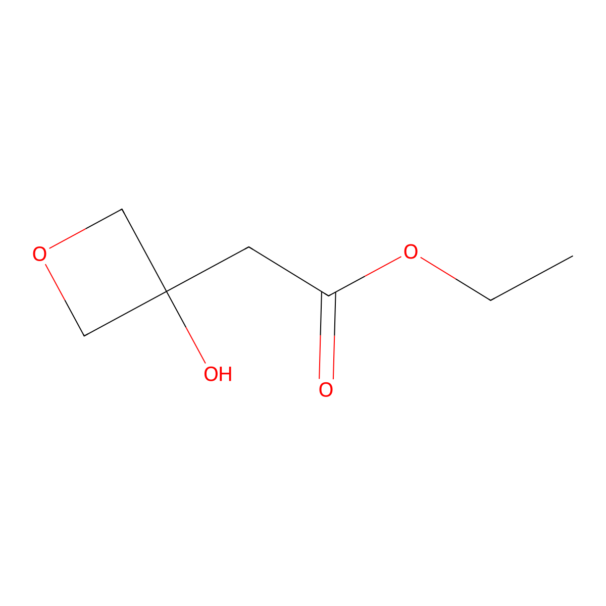 Ethyl 2-(3-hydroxyoxetan-3-yl)acetate molecular structure, CAS 1638771-95-5